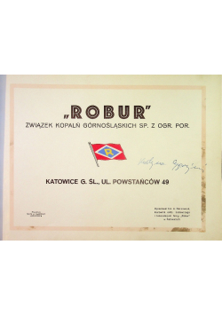 Robur zwiazek kopalń Górnośląskich 1938 r.