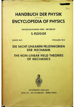 Handbuch der physik encyclopedia of physics Tom III Część 3