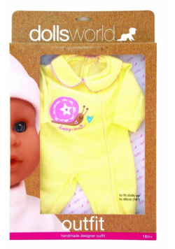 Ubranko Deluxe Fashion Boutique dla lalek do 46cm żółty ślimak