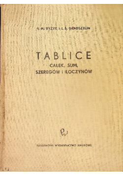 Tablice całek Sum Szeregów i Iloczynów