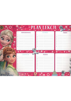 Plan Lekcji Kraina Lodu