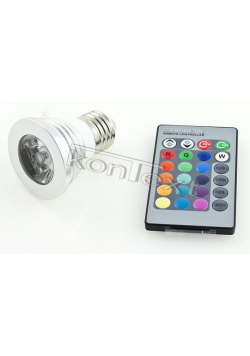 Żarówka Ledowa Rgb LED 16 Kolorów Pilot E27 2