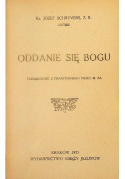 Oddanie się Bogu 1923 r.