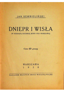 Dniepr i Wisła 1930 r.