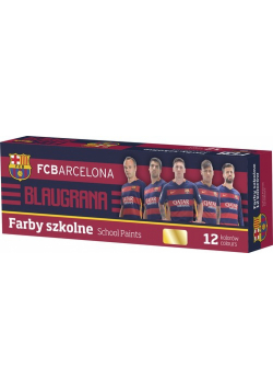 Farby szkolne 12 kolorów 20 ml FC Barcelona
