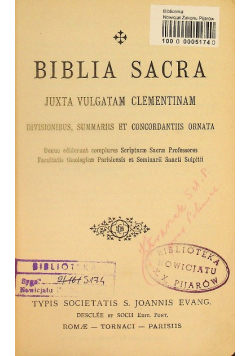 Biblia sacra 1927 r.
