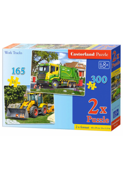 Puzzle śmieciarka i traktor 165 i 300 2w1