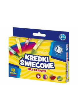 Kredki świecowe okrągłe Astra 18 kolorów