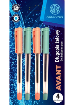 Długopis żelowy Avant Pen Astra blister 4 sztuki