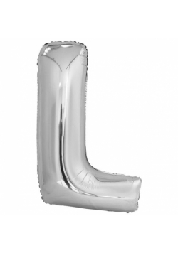 Balon foliowy litera L srebrna 56x86cm