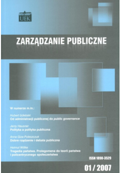 Zarządzanie publiczne 01/2007