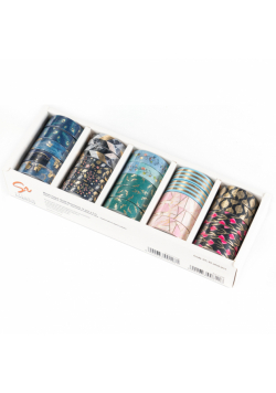 Display Taśma klejąca dekoracyjna Washi tape Gold Narcissus SET 2 display mix 25 sztuk