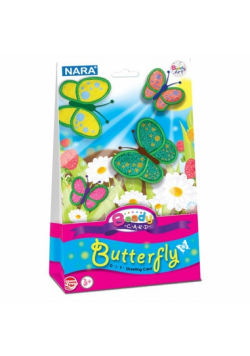 Kartka ozdobna z modeliną Beady card Butterfly