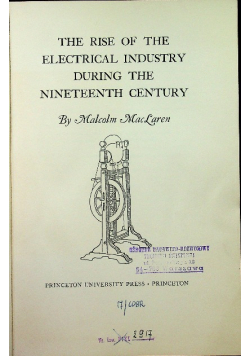The ride of the electrical industry during the Nineteenth Century 1943 r.