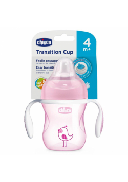 Kubek treningowy z miękkim ustnikiem 200ml różowy