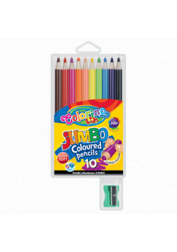 Kredki ołówkowe okrągłe jumbo Colorino Kids z temperówką 10 kolorów