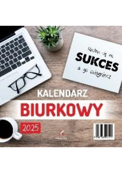 Kalendarz 2025 biurkowy kwadrat stojący