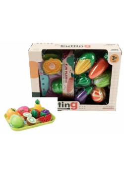Owoce z rzepem do krojenia na tacy