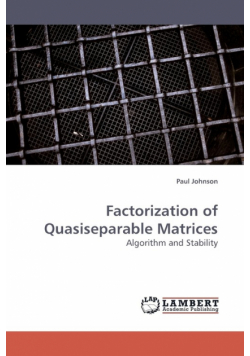 Factorization of Quasiseparable Matrices