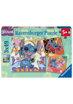 Puzzle dla dzieci 2D 3x49 Disney Stitch