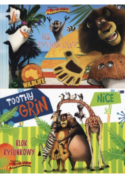 Blok rysunkowy A4 Madagaskar 20 kartek 10 sztuk mix