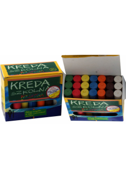 Kreda szkolna kolorowa 21 sztuk