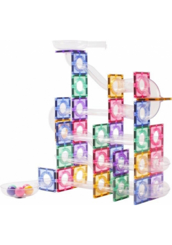 Klocki magnetyczne konstrukcyjne pastelowe 100el