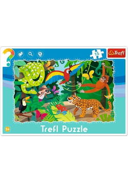 Puzzle 15 ramkowe - Las tropikalny