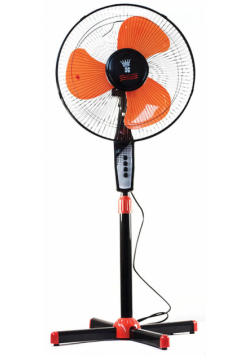 Wentylator 16" Wiatrak Stojący 230V PL Czarno - pomarańczowy