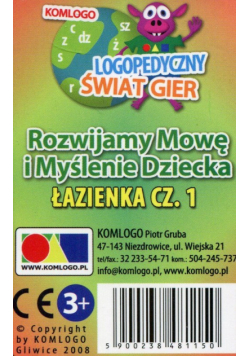 Karty Rozwijamy mowę i myślenie dziecka Łazienka część 1
