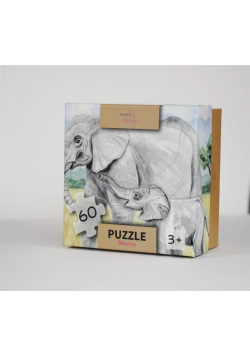 Puzzle 60el Słonie