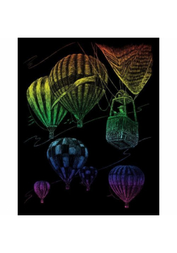Wydrapywanka Standard tęczowa - Balony