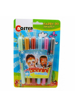 Farby do twarzy Metalic 6 kolorów