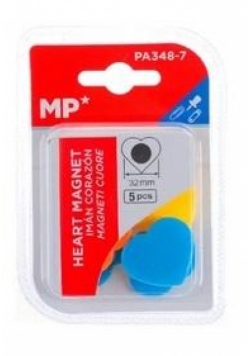 Magnesy serduszka kolorowe 5szt
