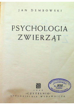Psychologia zwierząt 1946 r.