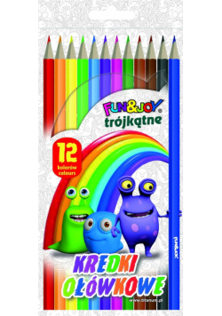 Kredki ołówkowe trójkątne 12 kolorów