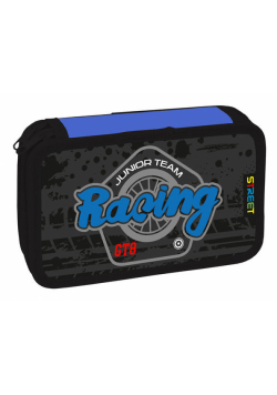 Piórnik trzykomorowy z wyposażeniem Racing