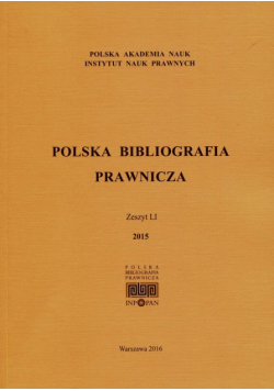 Polska Bibliografia Prawnicza 2015