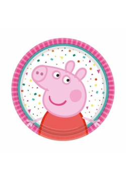 Talerze owalne papierowe Świnka Peppa 18cm 8szt