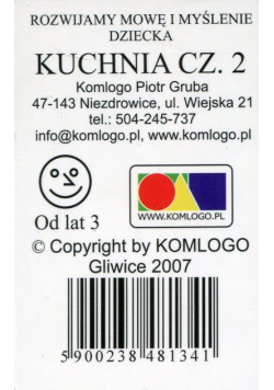 Karty Rozwijamy mowę i myślenie dziecka Kuchnia część 2