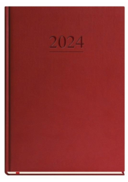 Terminarz 2025 B5 tygodniowy klasyczny bordowy