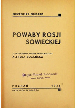 Powaby rosji sowieckiej 1935 r.
