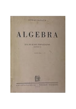Algebra, 1949 r.