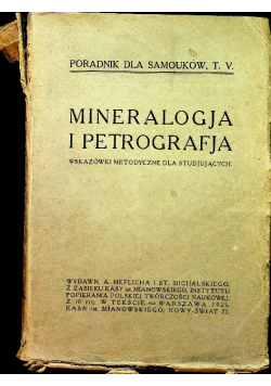 Mineralogja i petrografja 1925 r.