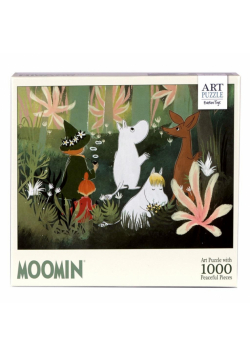 Puzzle 1000 artystyczne Muminki zielone