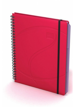 Kołonotatnik Oxford A5 80 kartek w linie Beauty Organiser czerwony