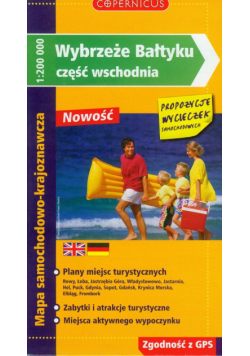Wybrzeże Bałtyku część wschodnia mapa samochodowo-krajoznawcza