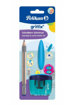 Zestaw Griffix ołówek + temperówka + gumka