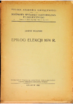 Epilog elekcji 1674 r