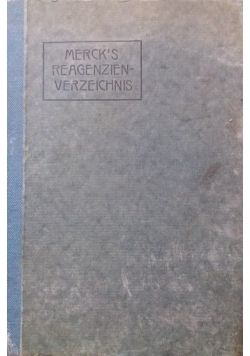 Merck's Reagenzien-verzeichnis,1924
